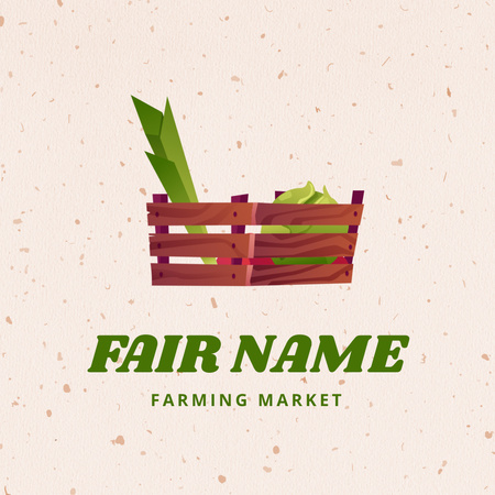 Lovely Farming Fair Promotion With Food Animated Logo Design Template