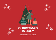 Unforgettable Christmas in July Celebration With Tree In Red