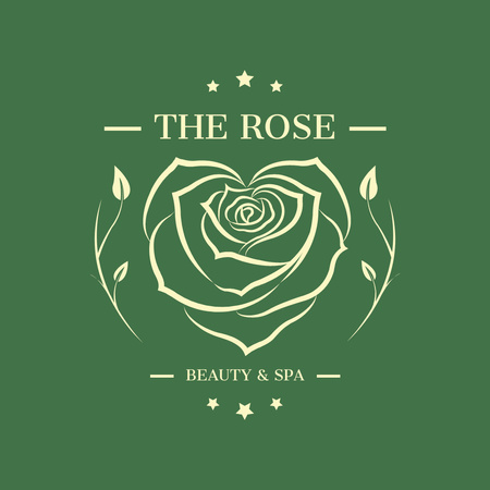 Blossoming Rose Illustration Logo Modelo de Design