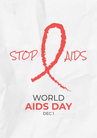Platilla de diseño World AIDS Day Emblem Poster