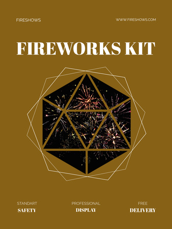 Fireworks Kit Sale Offer Poster 36x48in Design Template