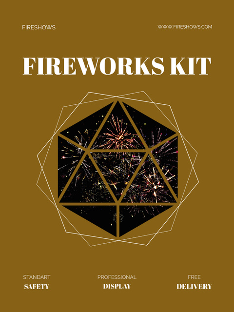 Designvorlage Fireworks Kit Sale Ad für Poster 36x48in