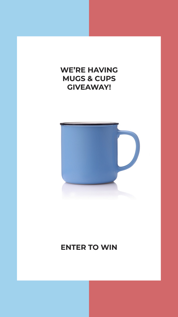 Shop Giveaway announcement on colorful Stripes Instagram Story Design Template