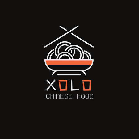 Szablon projektu Emblem of Chinese Restaurant Logo