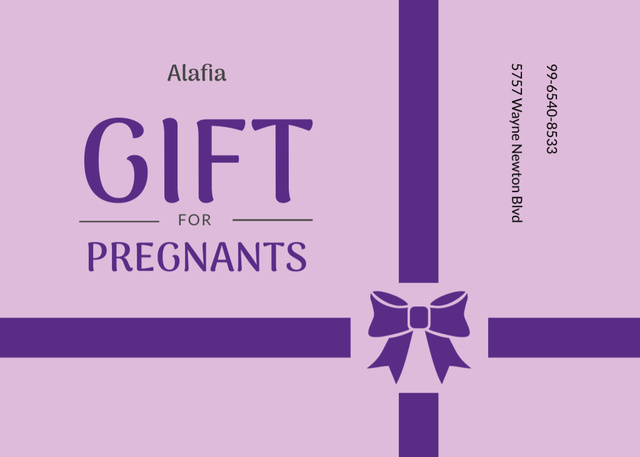 Offer of Gift for Pregnant with Bow Flyer 5x7in Horizontal Πρότυπο σχεδίασης
