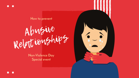 Designvorlage Non-Violence Day Special Event Announcement für FB event cover
