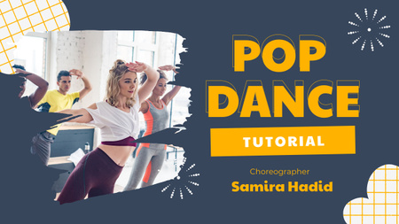 Template di design Pop Dance Tutorial Youtube Thumbnail