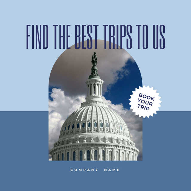 Template di design Travel Tour Offer with White Dome Animated Post
