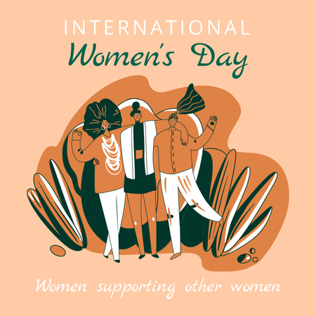 Plantilla de diseño de Cita del Día Internacional de la Mujer Instagram 