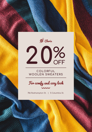 Designvorlage Fashion Sale mit Wollstrickpullovern für Poster 28x40in