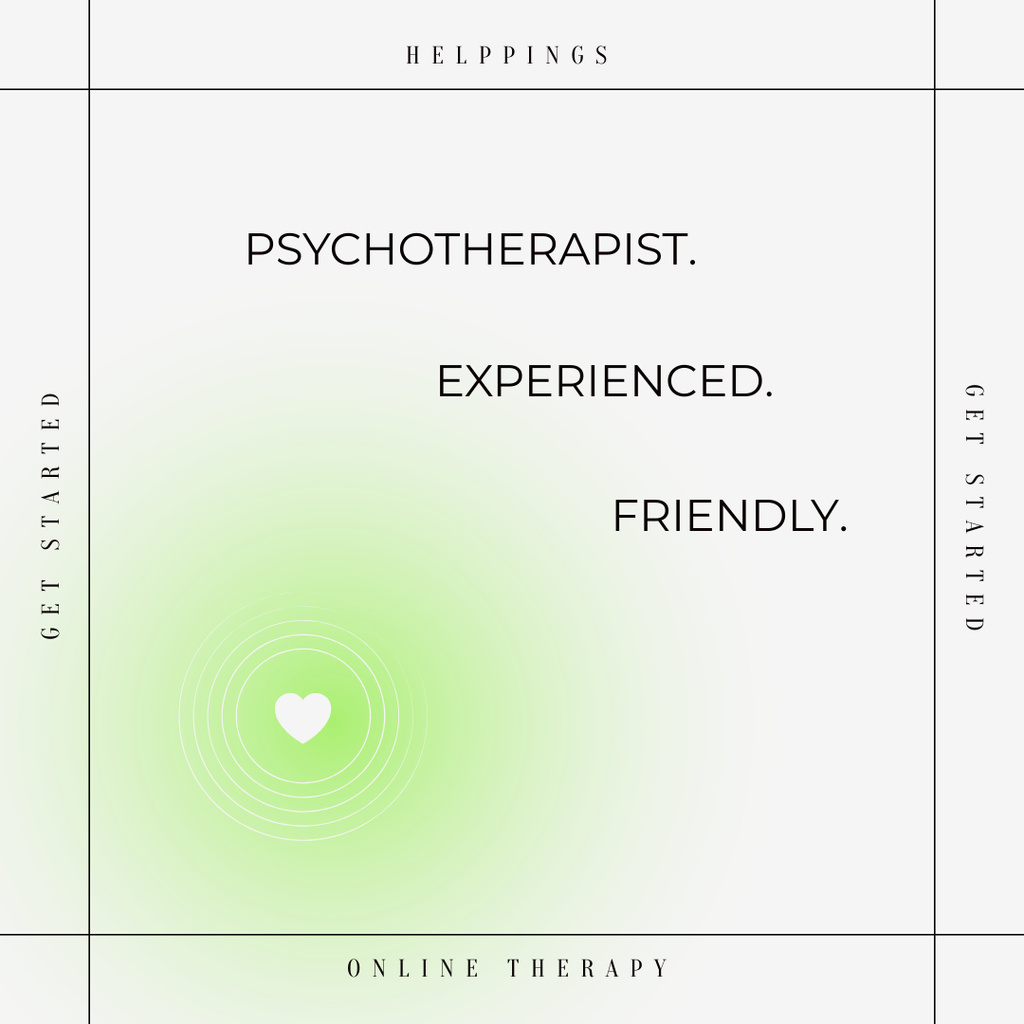 Plantilla de diseño de Psychological Therapy Online Instagram 