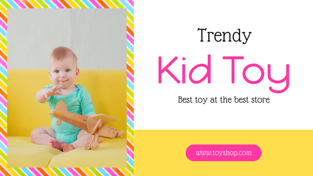 Sale of Trendy Children's Toys Full HD video Šablona návrhu