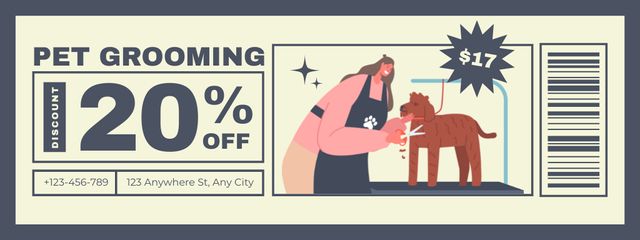 Best Offers from Grooming Salon Coupon Πρότυπο σχεδίασης