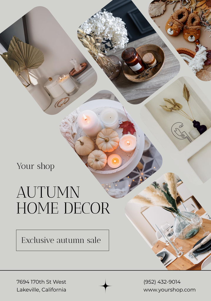 Seasonal Home Decor Pieces on Sale Offer Poster 28x40in Tasarım Şablonu