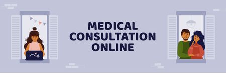 Template di design Online Medical Support Facebook cover
