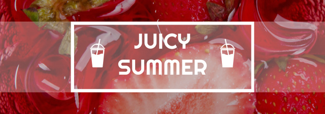 Summer Offer Red Ripe Strawberries Tumblr tervezősablon