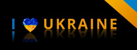 I Love Ukraine Facebook cover Modelo de Design