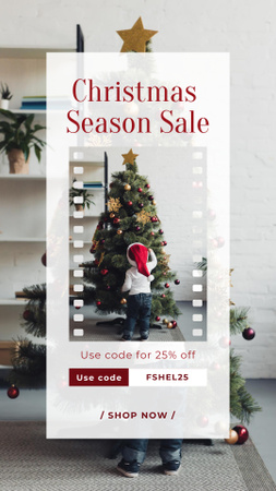Platilla de diseño Christmas Season Sale Instagram Story