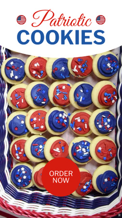 Independence Day Patriotic Cookie Offer TikTok Video Design Template