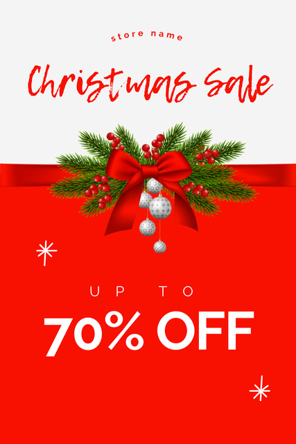 Christmas Garland for Holiday Sale Pinterest Design Template