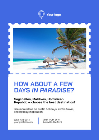 Awesome Oceanside Vacations And Destinations Offer Poster Design Template