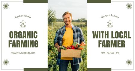 Platilla de diseño Organic Farming from Local Farm Facebook AD