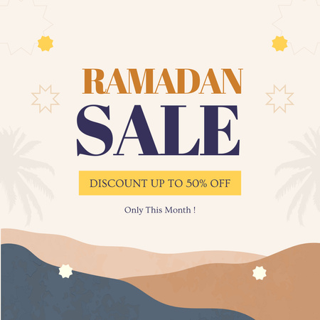 Platilla de diseño Month Sale on Ramadan Instagram