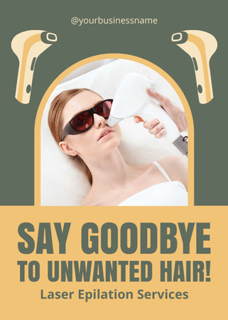 Removing Unwanted Body Hair with Laser Flayer Design Template