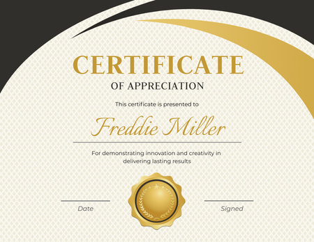 Award for Achievement Certificate Modelo de Design