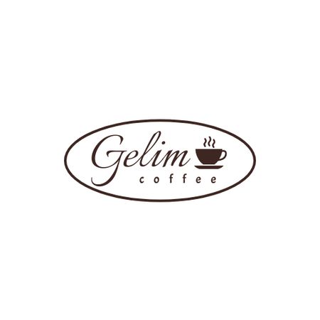 Cafe Ad with Coffee Cup Logo Tasarım Şablonu