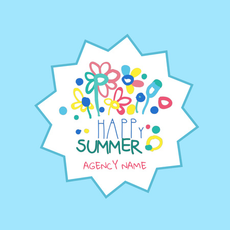 Happy Summer Travel Animated Logo Design Template