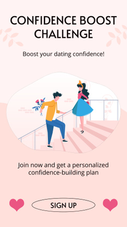 Modèle de visuel Boostez votre confiance dans les relations amoureuses - Instagram Video Story
