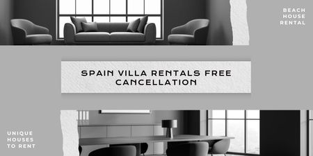 Spanish Villas for Rent Twitter Design Template