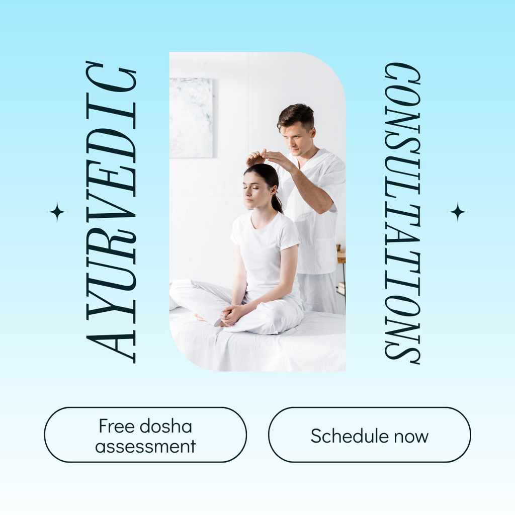 Comprehensive Ayurvedic Consultations With Free Dosha Assessment Instagram – шаблон для дизайна