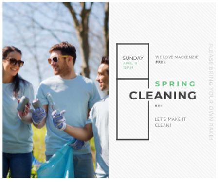 Spring Cleaning in Mackenzie park Large Rectangle Design Template