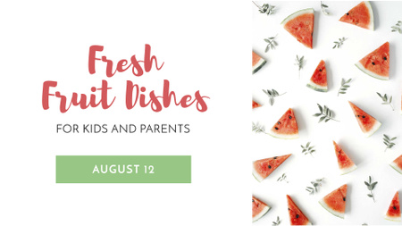 Fruit Dishes offer with Watermelon FB event cover Tasarım Şablonu