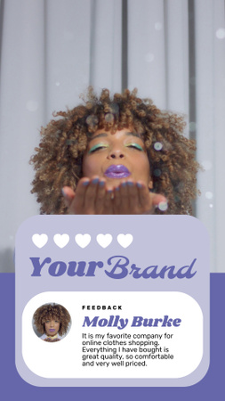 Реклама отзывов о магазинах с афроамериканкой TikTok Video – шаблон для дизайна