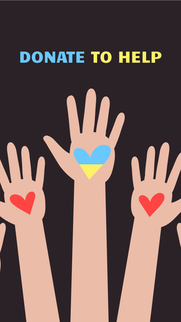 Donation for Help to Ukraine Instagram Story – шаблон для дизайна