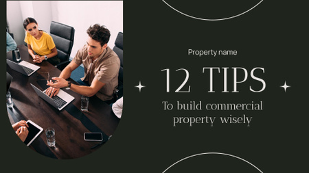 Ontwerpsjabloon van Presentation Wide van Tips for Building Commercial Property