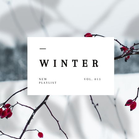 Ontwerpsjabloon van Instagram van Winter Inspiration with Rowan Tree Branches