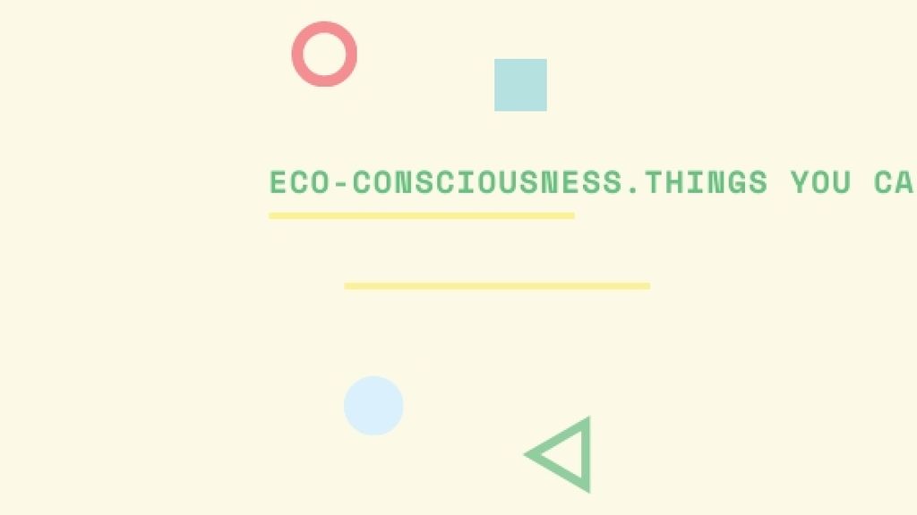 Eco-consciousness concept with simple icons Title Πρότυπο σχεδίασης