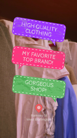 Modèle de visuel Customers Responses About Clothing Shop - Instagram Video Story