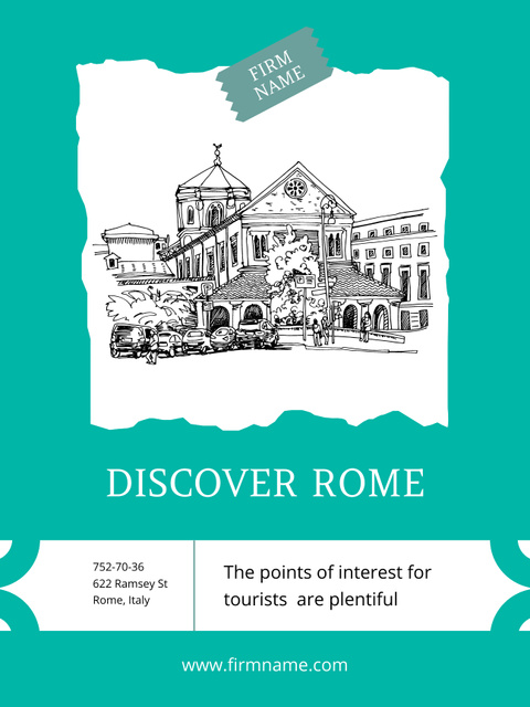 Ontwerpsjabloon van Poster US van Tour to Rome