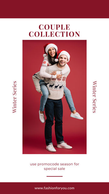 Modèle de visuel Winter Collection Offer for Couples - Instagram Story