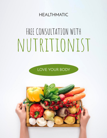 Nutritionist Services Offer Flyer 8.5x11in Tasarım Şablonu