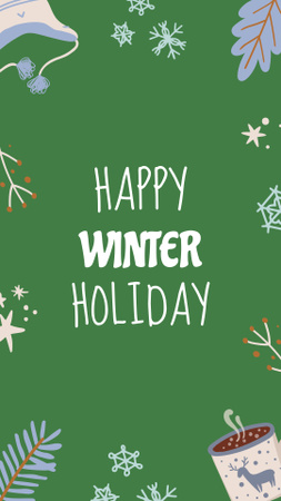 Plantilla de diseño de Happy Winter Holiday Greeting Instagram Story 