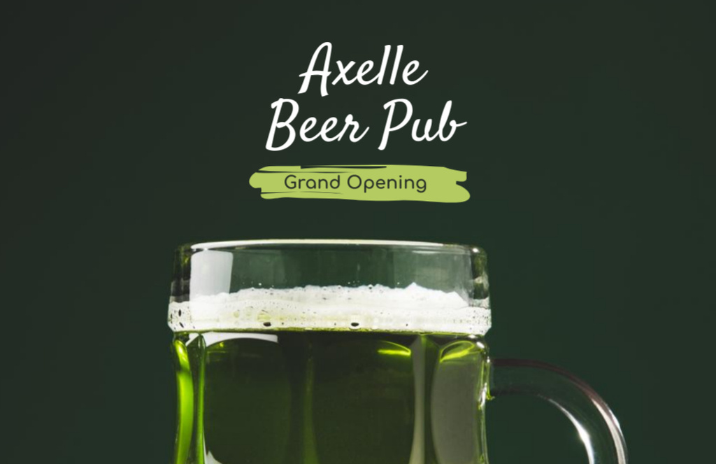 Pub Grand Opening Event Flyer 5.5x8.5in Horizontal Design Template