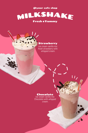 Platilla de diseño Offer of Fruit Milkshake Pinterest
