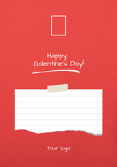 Galentine's Day Greeting with Retro Mixtape on Red
