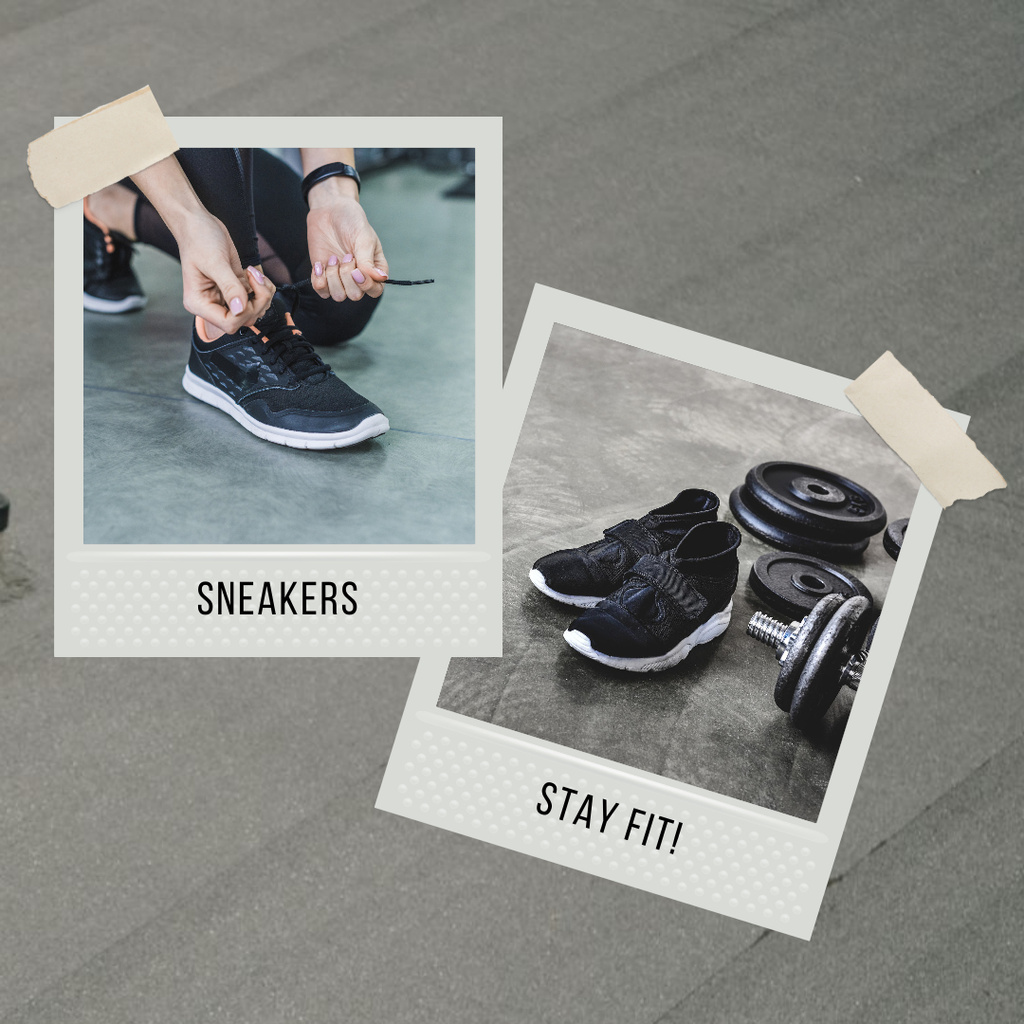 Ontwerpsjabloon van Instagram van Sport Sneakers Sale Offer